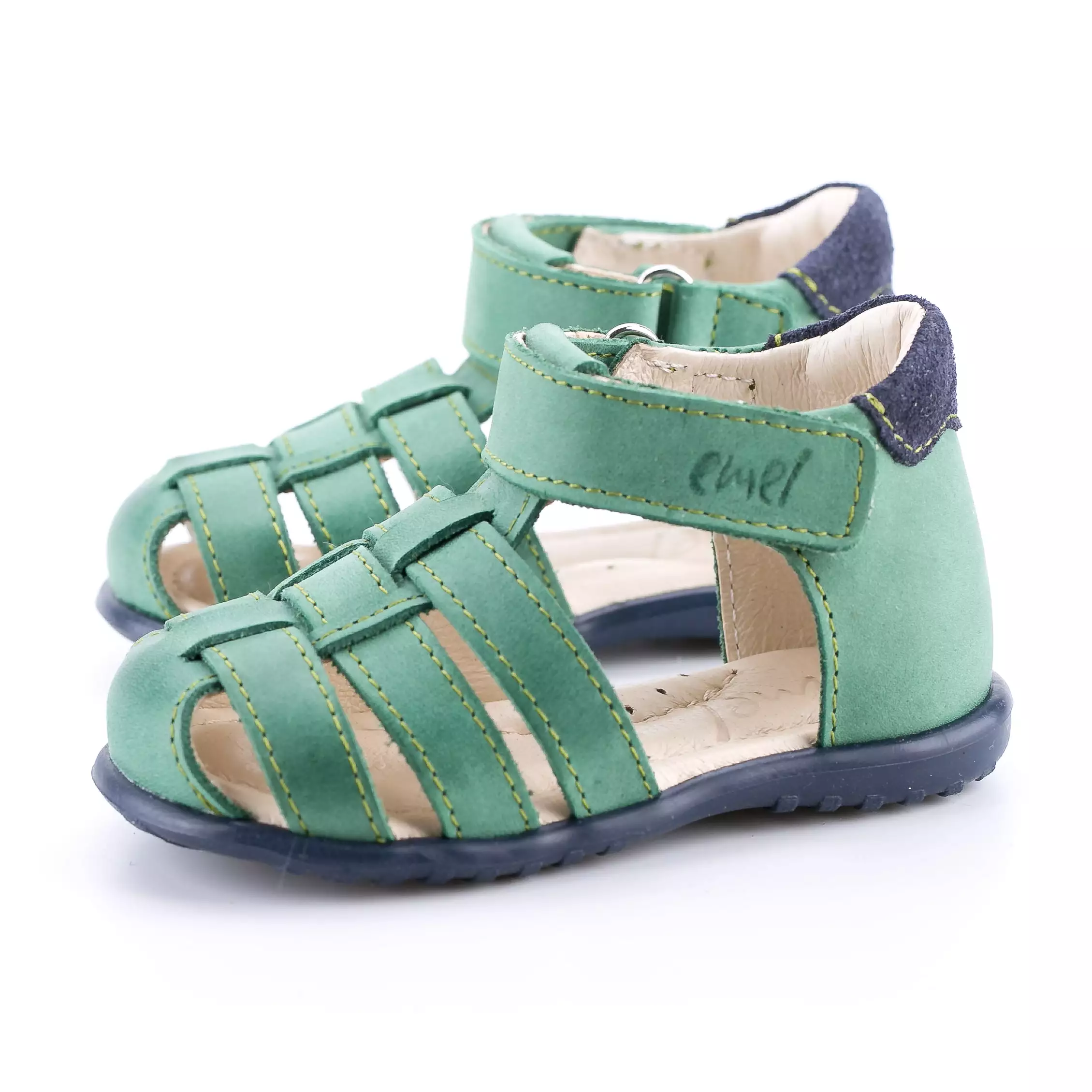 (1078-6) Green closed sandals