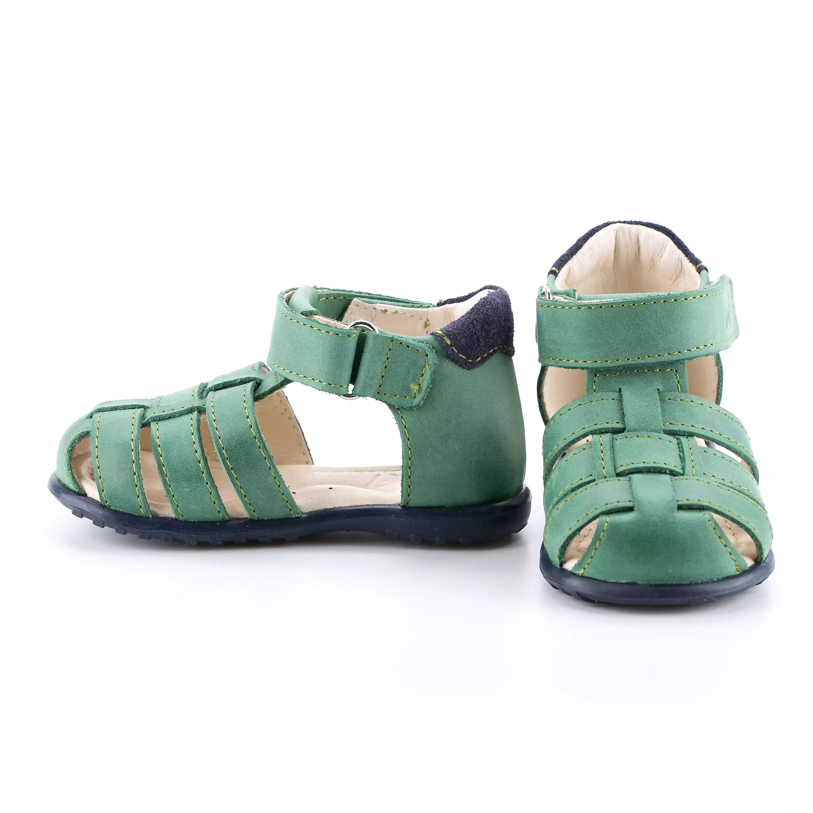 (1078-6) Green closed sandals