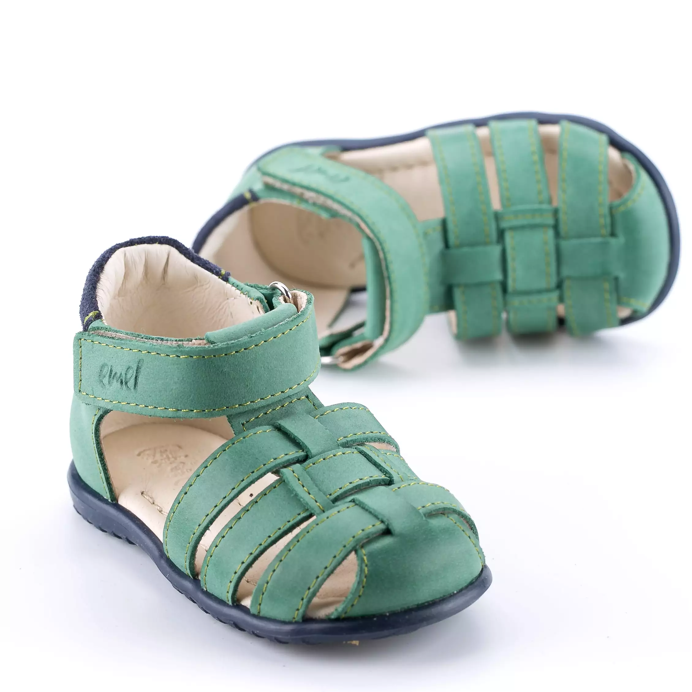 (1078-6) Green closed sandals