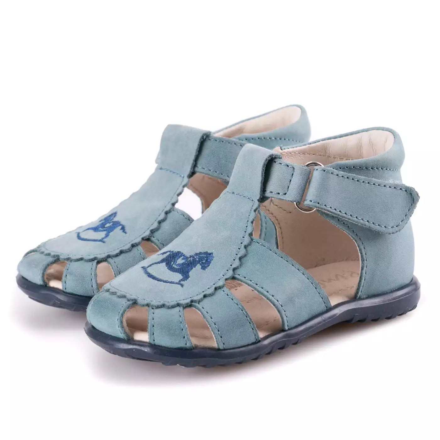 (1670-8) Emel blue closed sandals - Buy now!