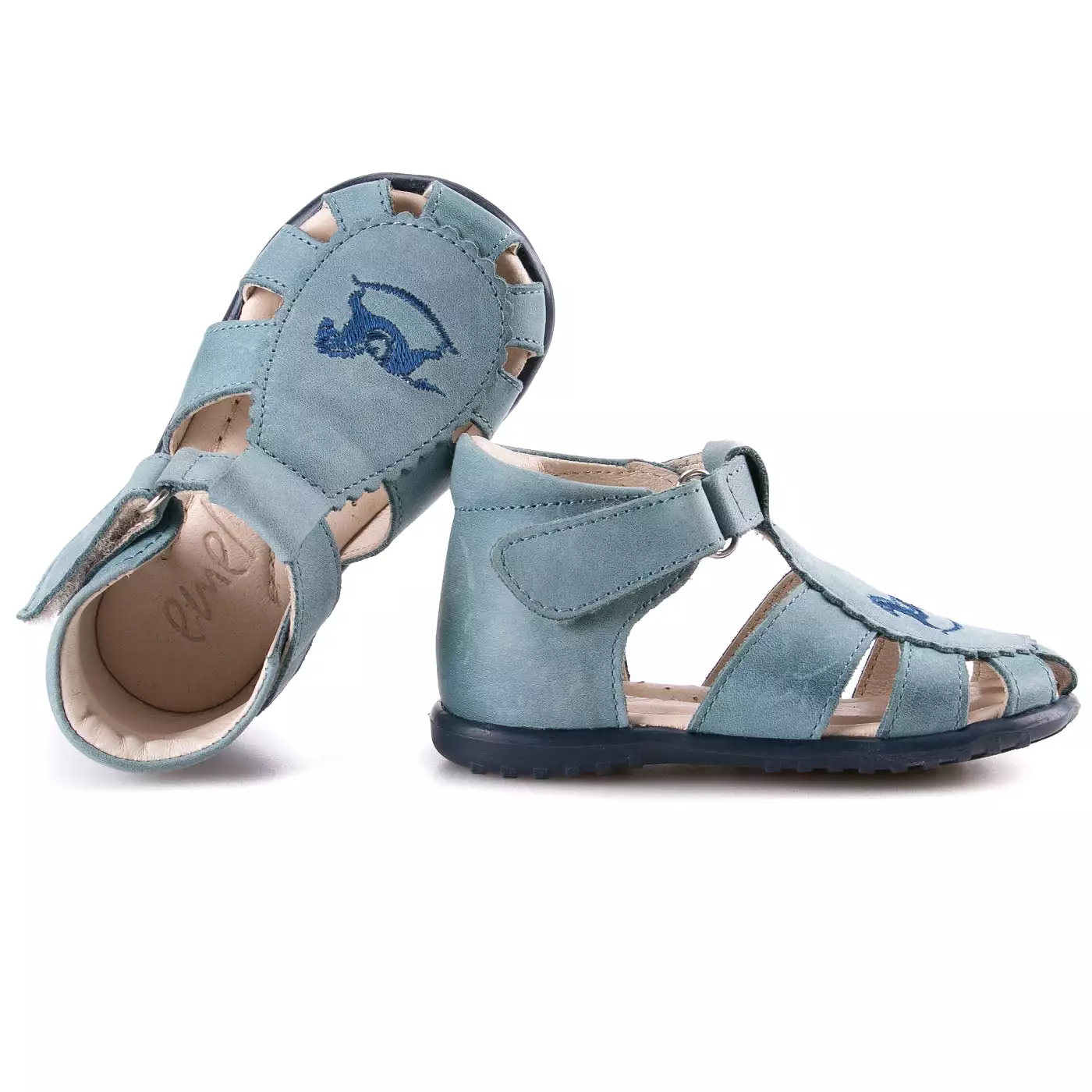 (1670-8) Emel blue closed sandals - Buy now!