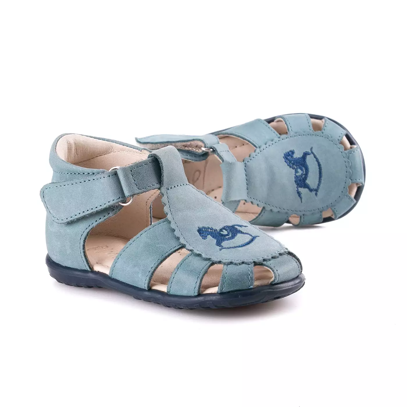 (1670-8) Emel blue closed sandals - Buy now!