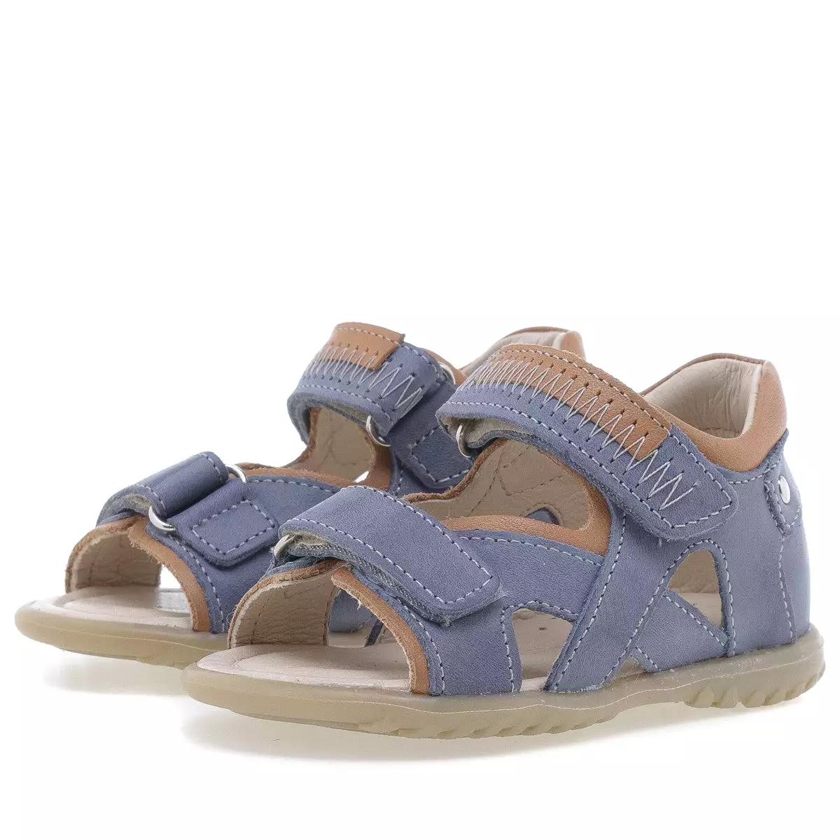 (2086-22) Blue Velcro Sandals - Emel Official Store