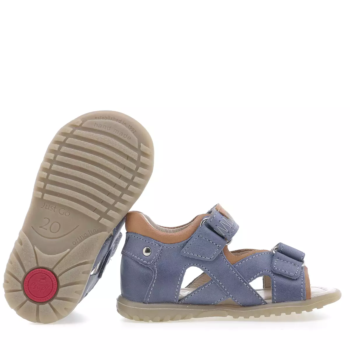 (2086-22) Blue Velcro Sandals - Emel Official Store