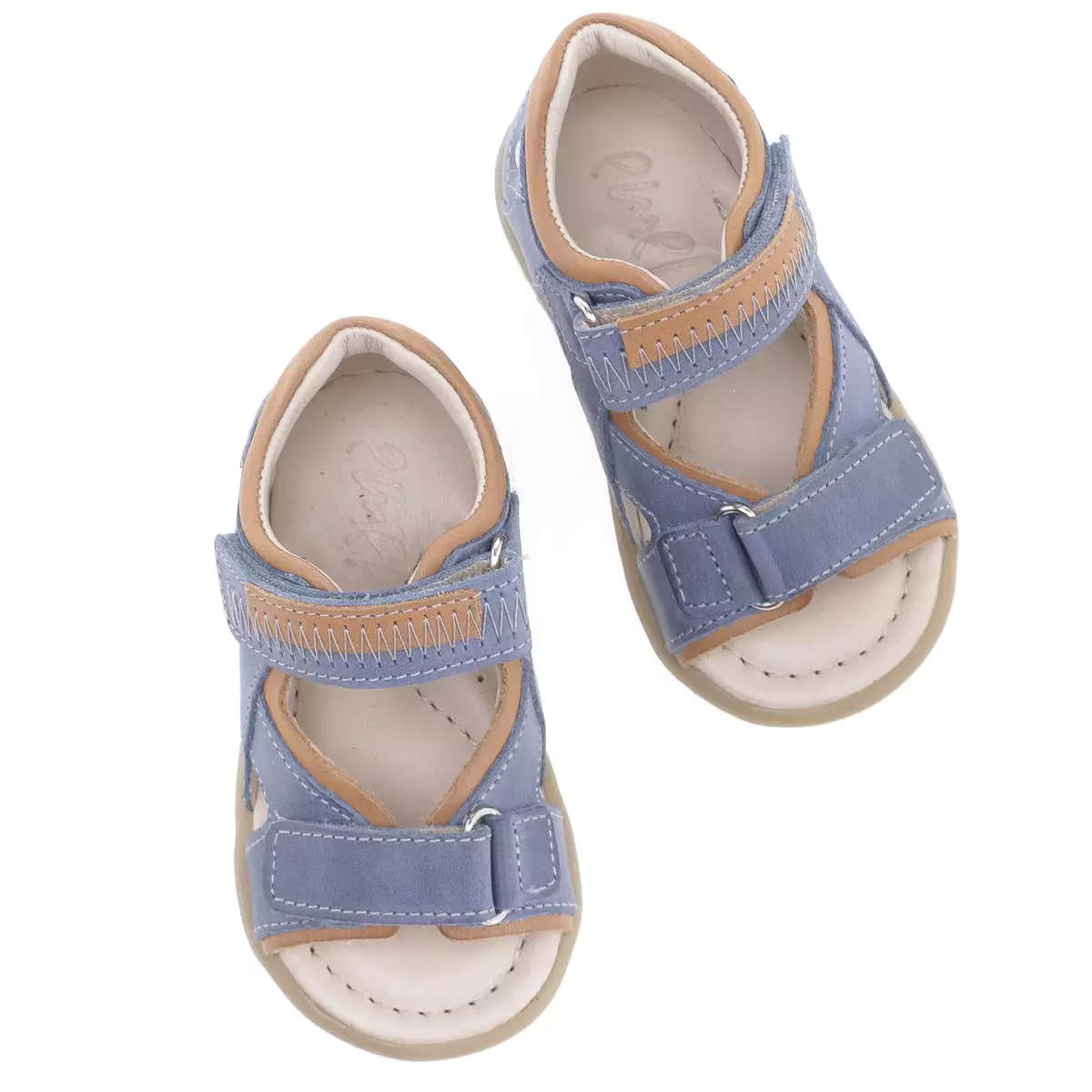 (2086-22) Blue Velcro Sandals - Emel Official Store