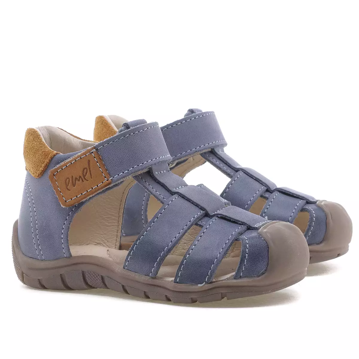 (2187A-6) Blue Emel Closed Sandals