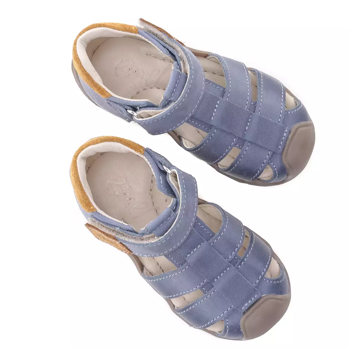 (2187A-6) Blue Emel Closed Sandals