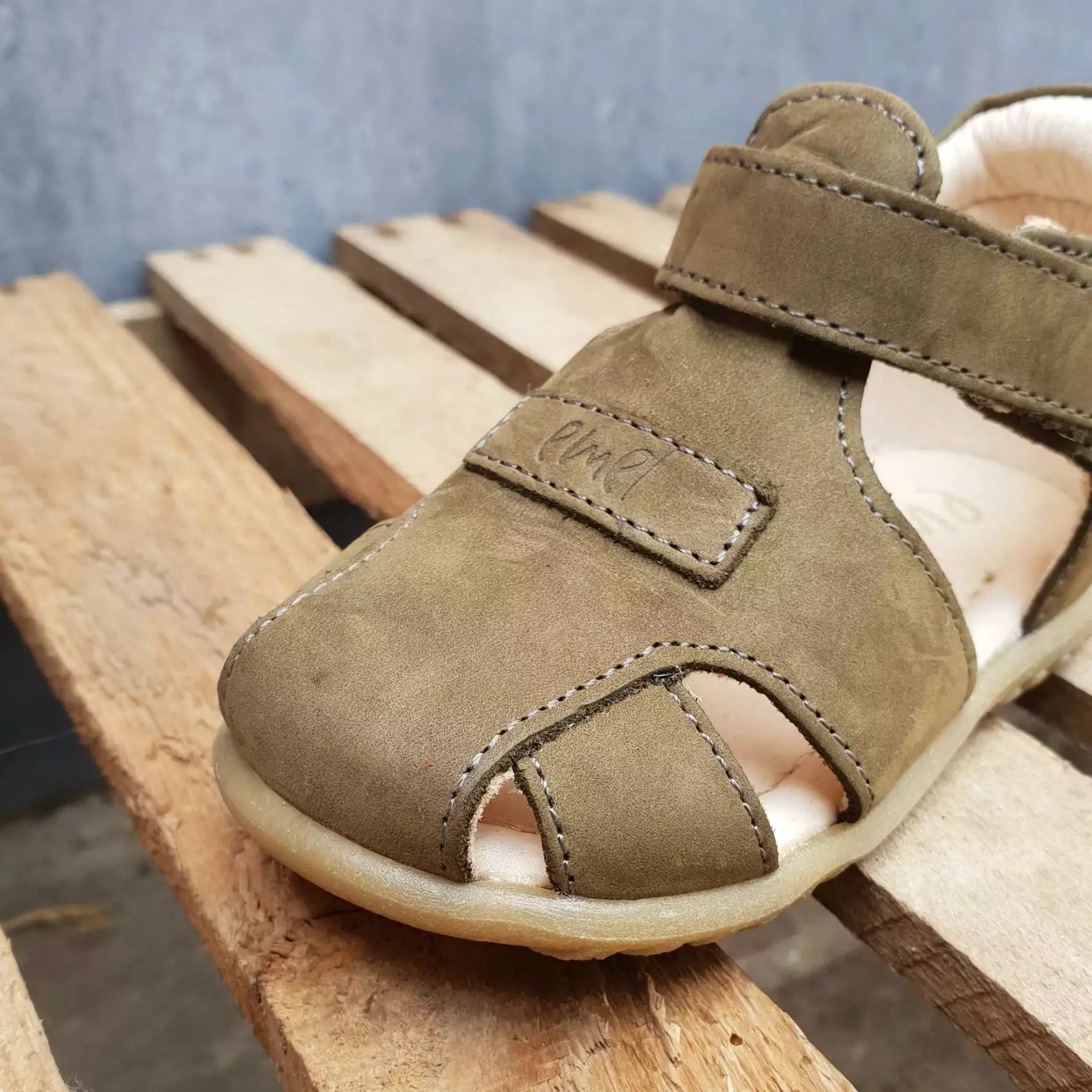 (2199-14) Emel khaki sandals for sale