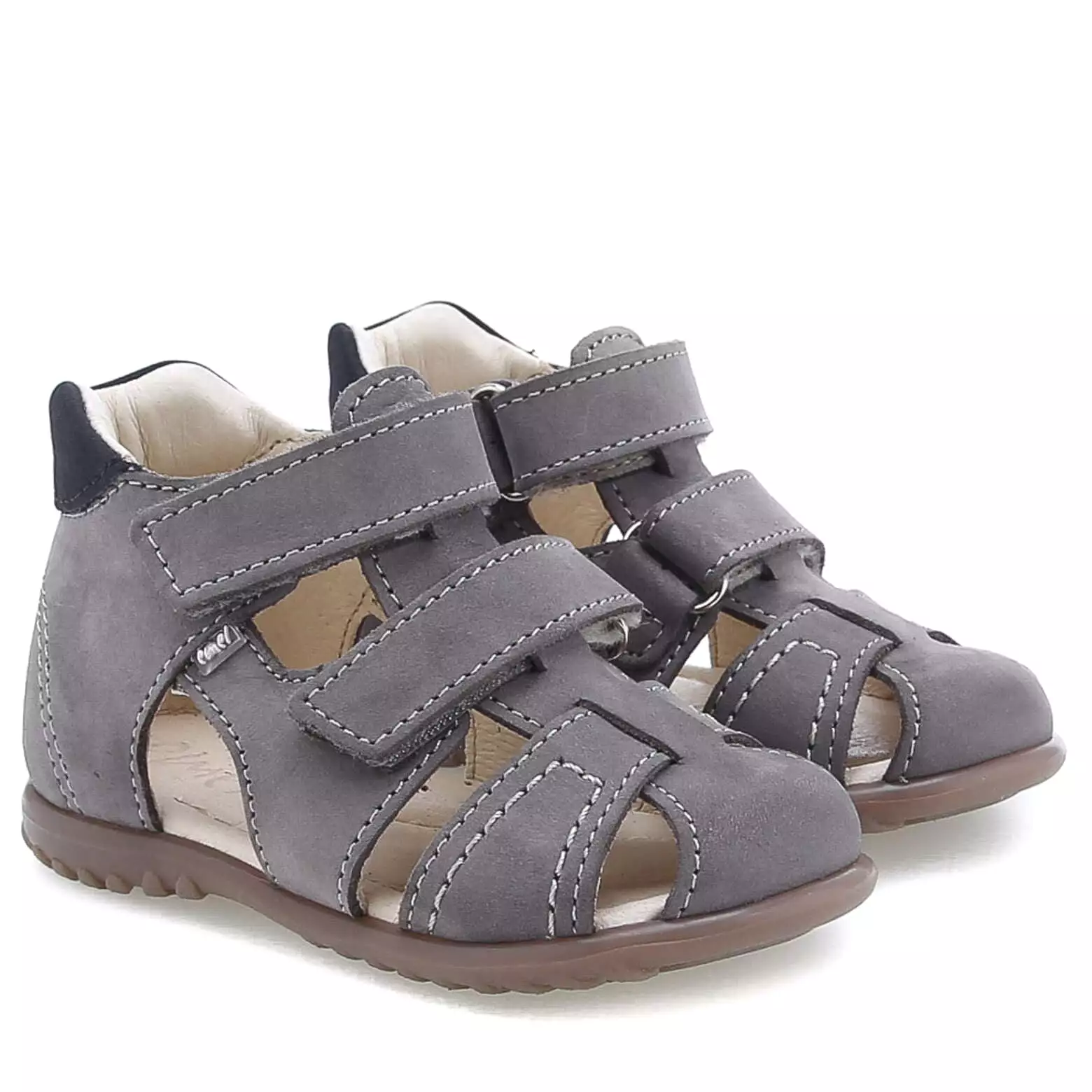 (2406) Emel grey closed sandals