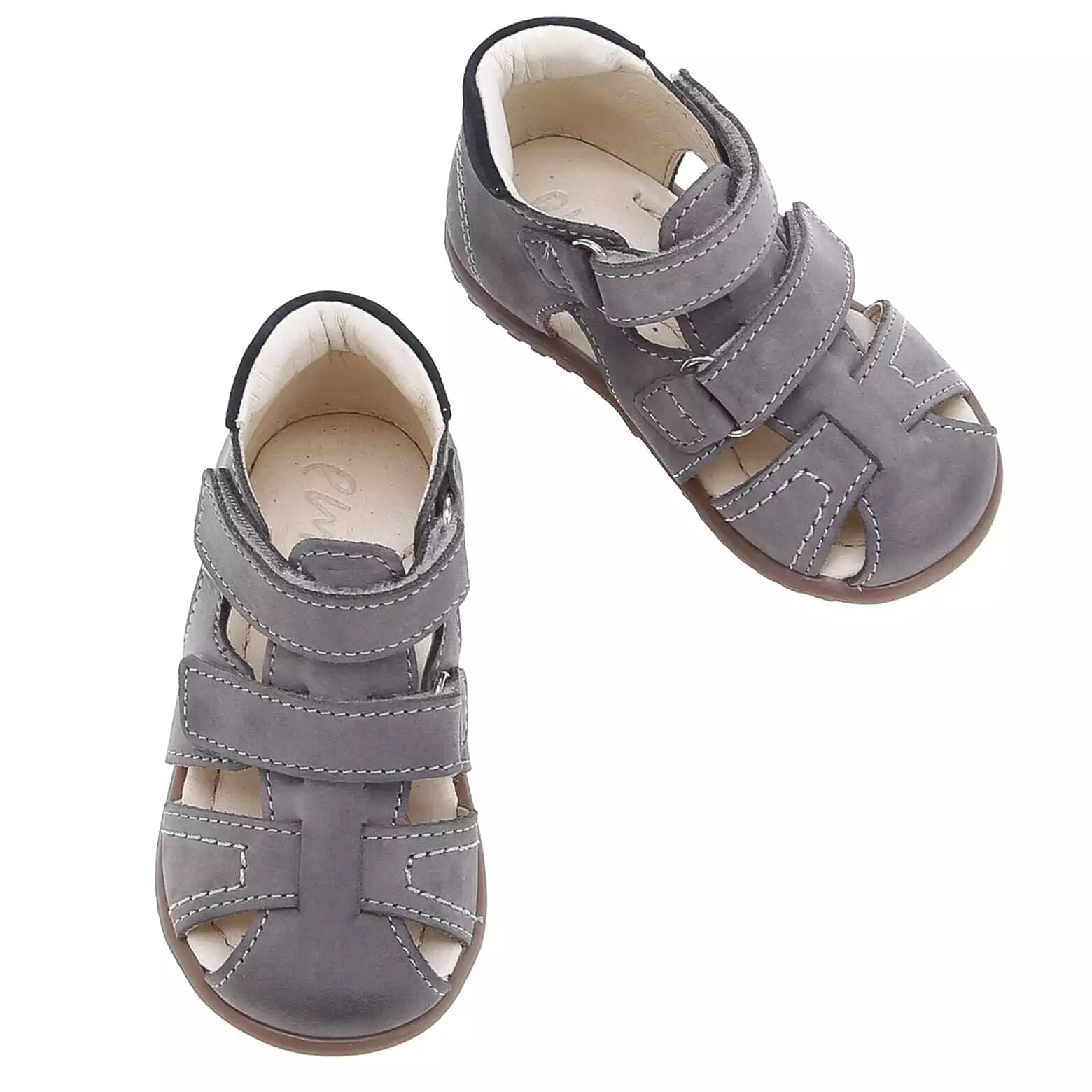 (2406) Emel grey closed sandals