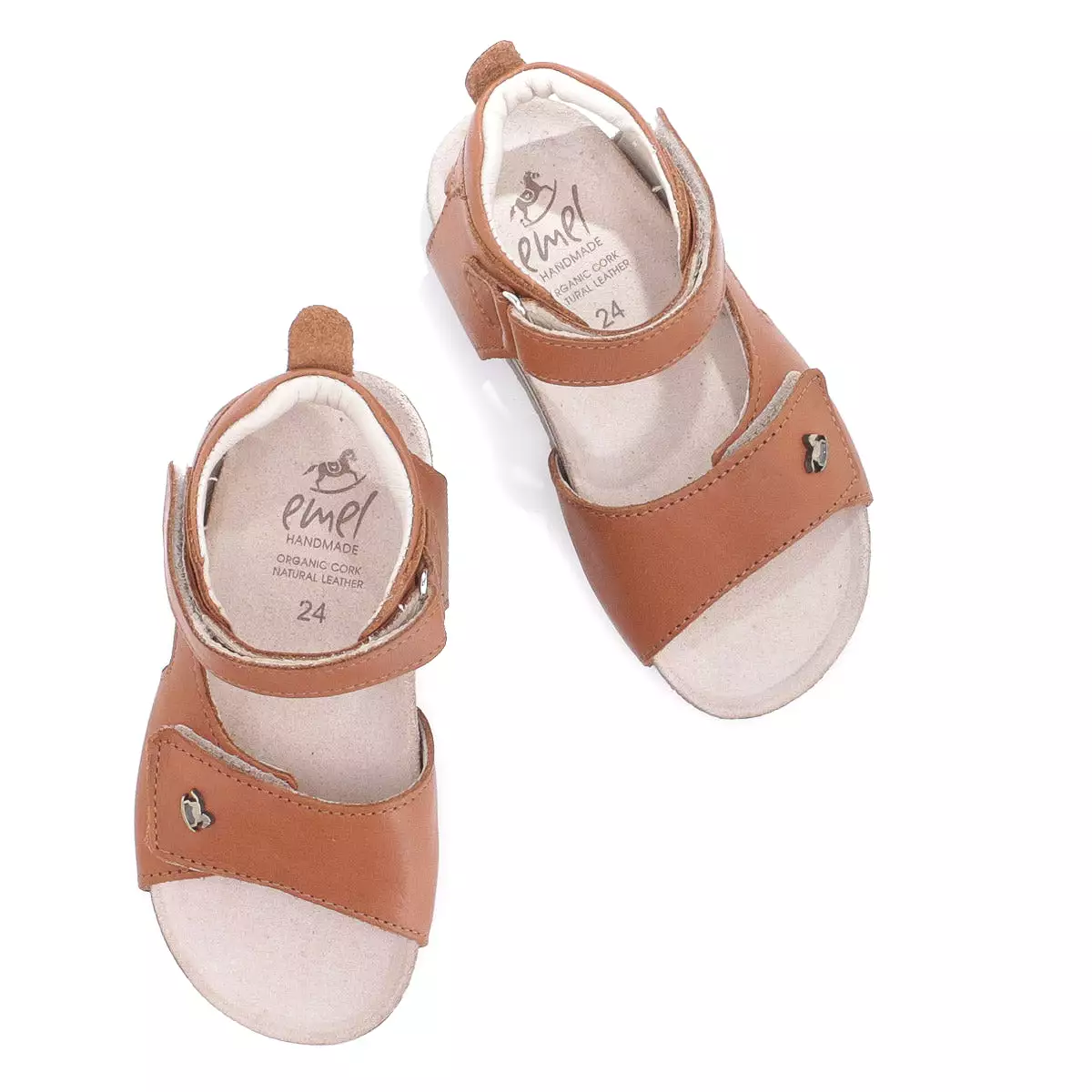 (2508-26/2509-26) Emel brown velcro sandals.