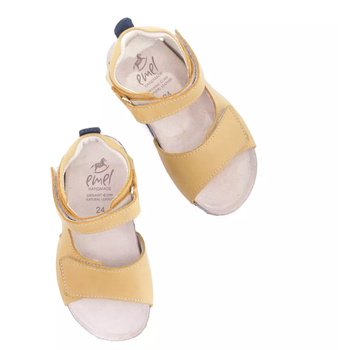 (2508-27/2509-27) Emel yellow velcro sandals - Buy now!