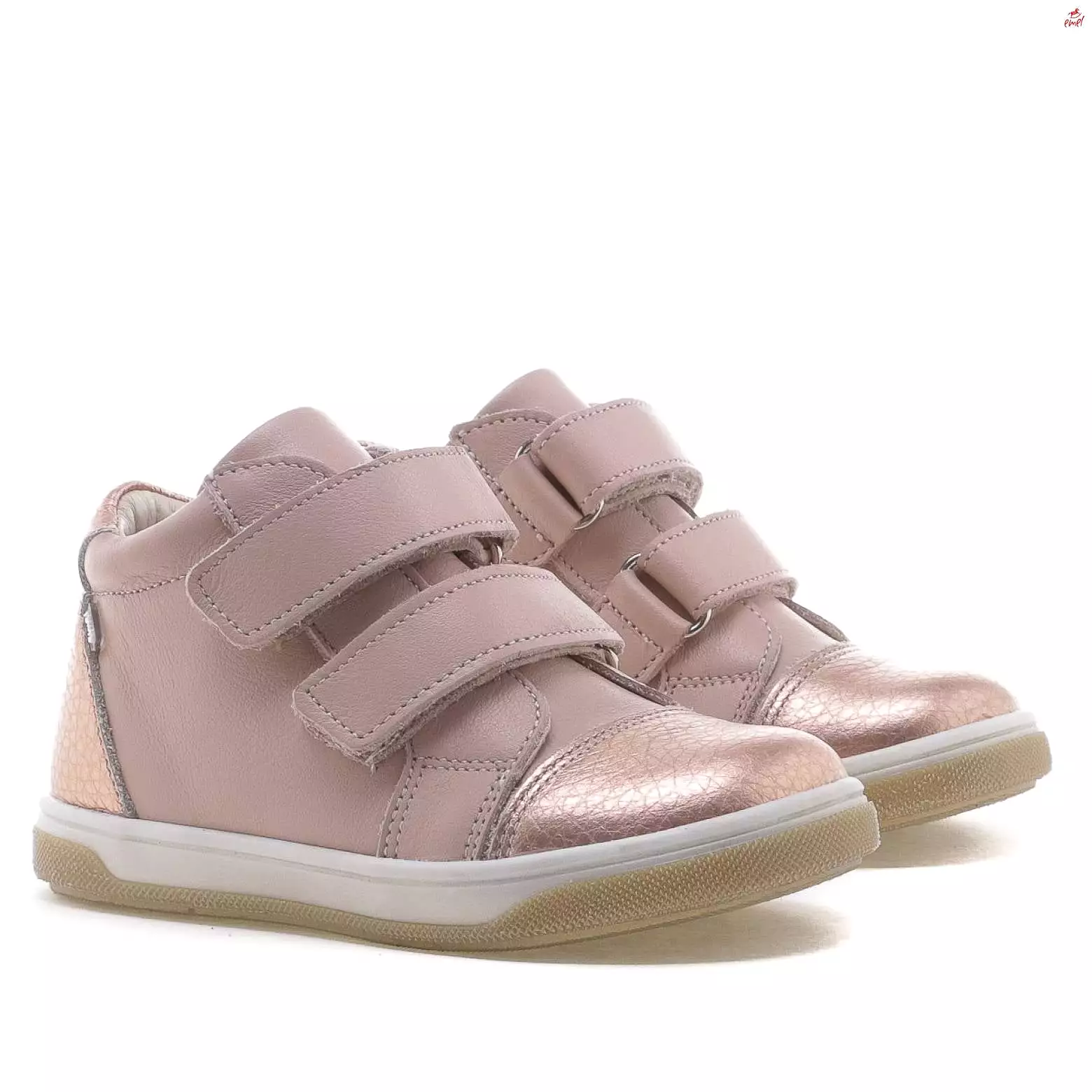 2675-16 Emel shoes velcro trainers shiny pink