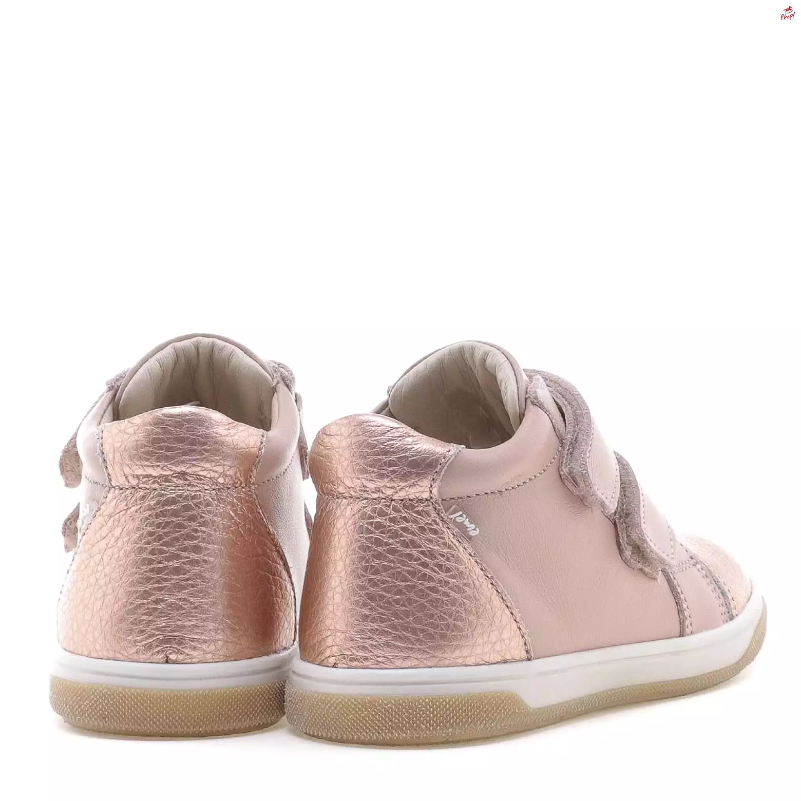 2675-16 Emel shoes velcro trainers shiny pink