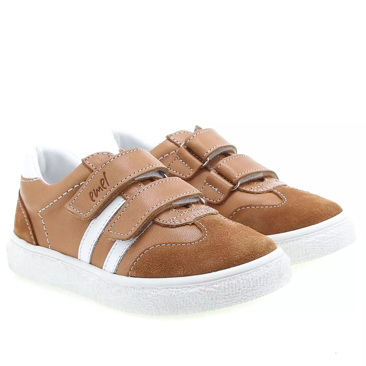 2708-6 Low Velcro sneakers Brown.