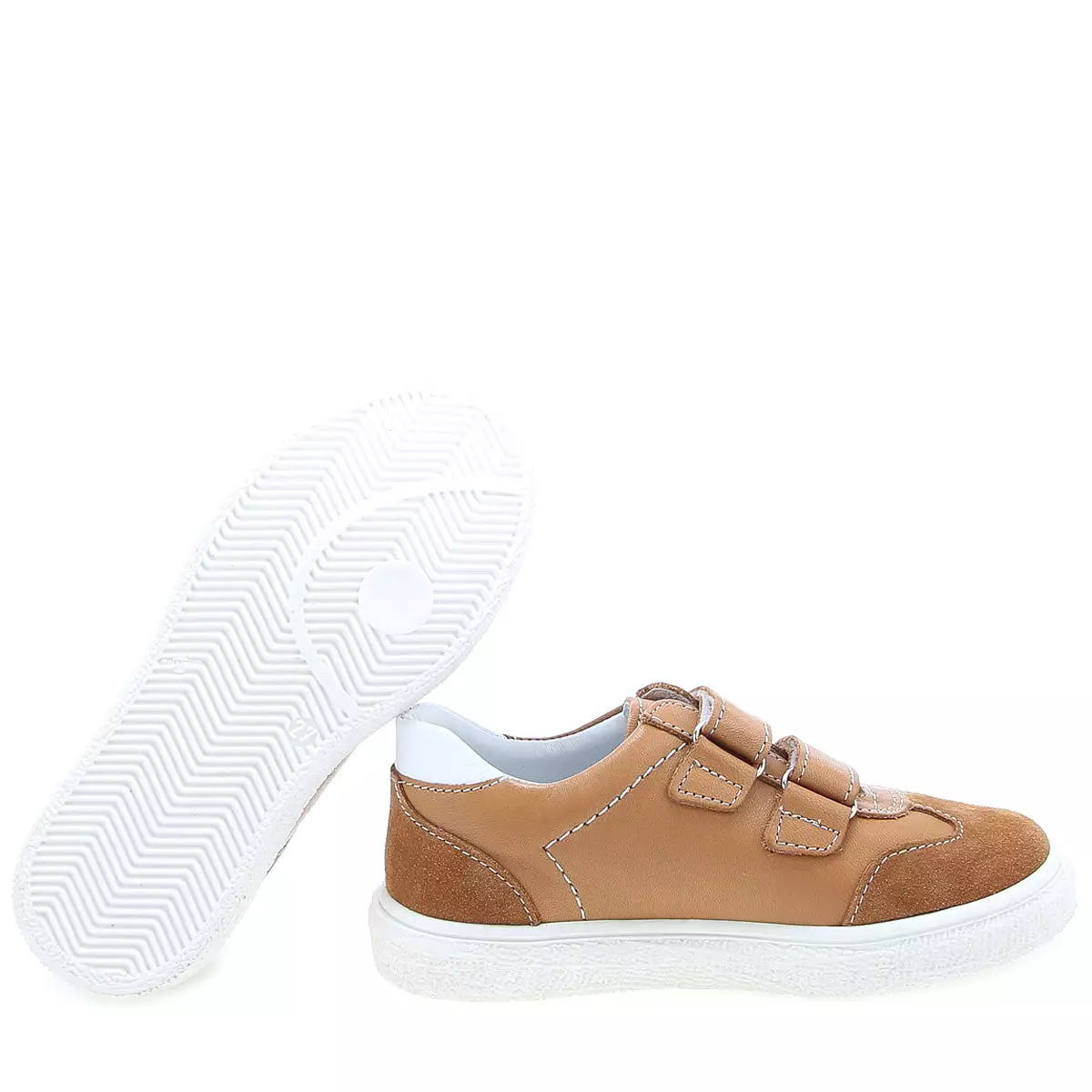 2708-6 Low Velcro sneakers Brown.