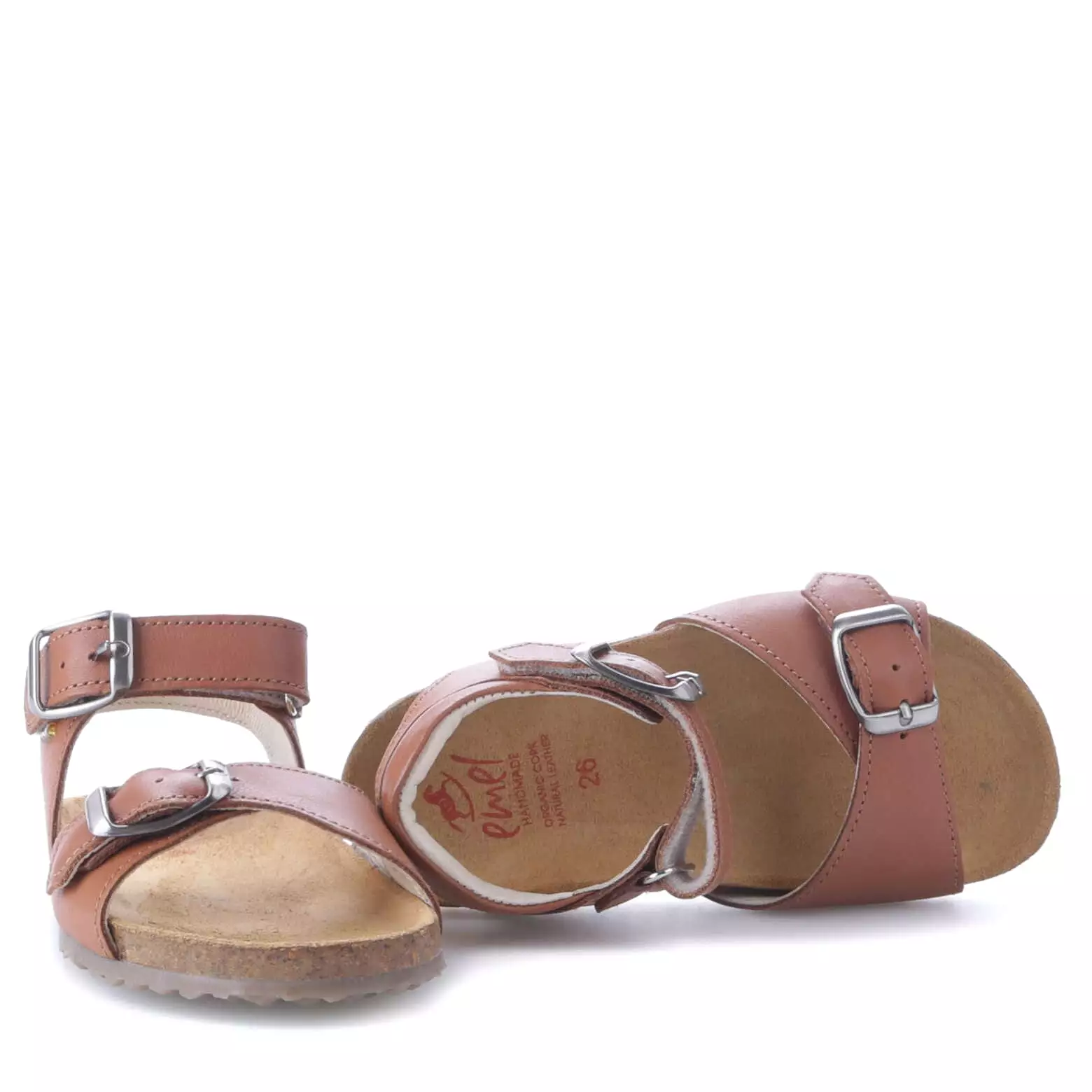 2713-2 Emel brown velcro sandals - 2714-2 Emel brown velcro sandals