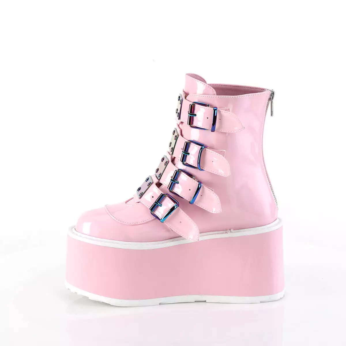 3 Inch Platform DAMNED-105 Baby Pink Holographic Shoes