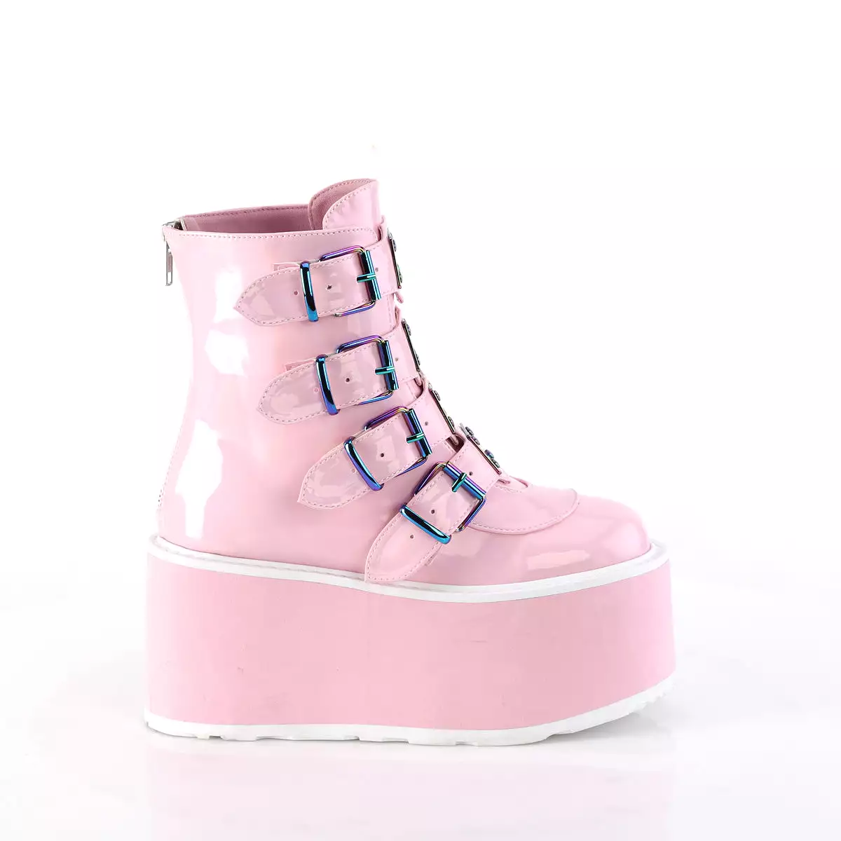 3 Inch Platform DAMNED-105 Baby Pink Holographic Shoes