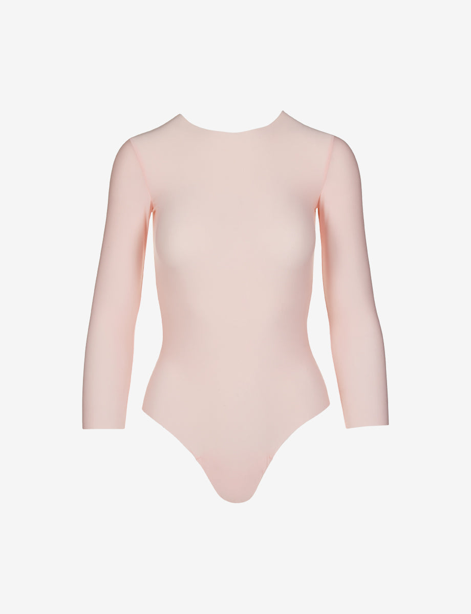 3/4 Sleeve Crewneck Bodysuit in Butter