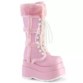 4 Inch Platform Shoes - BEAR-202 Baby Pink Pu