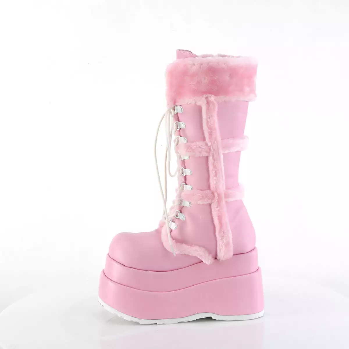 4 Inch Platform Shoes - BEAR-202 Baby Pink Pu