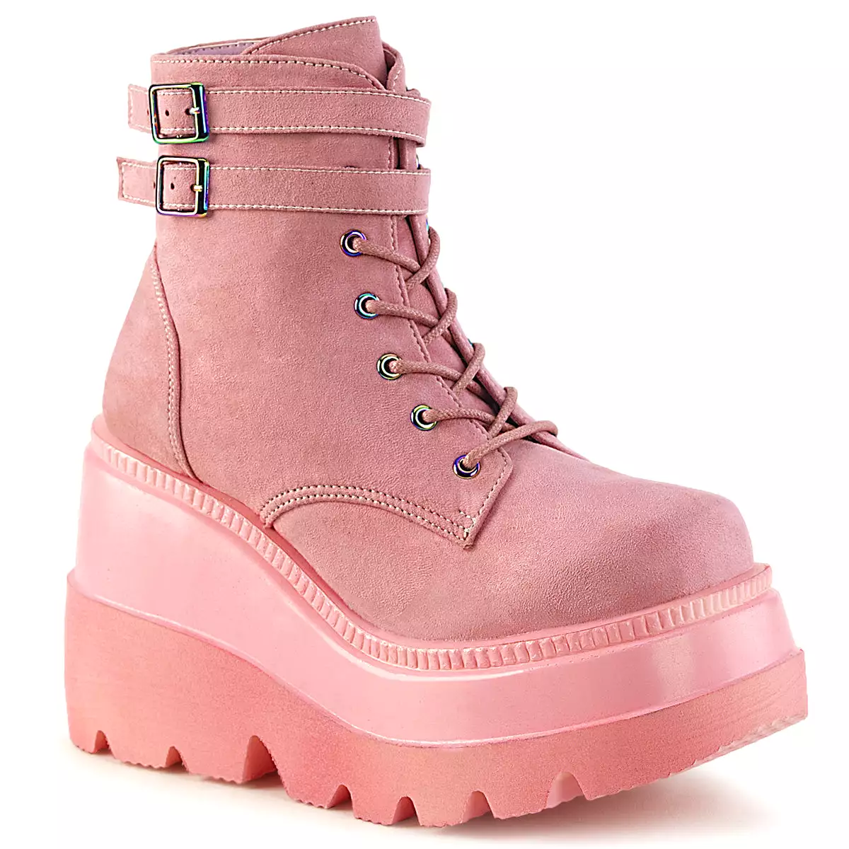 4 Platform SHAKER-52 Baby Pink Suede