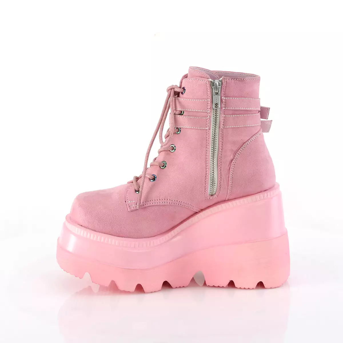 4 Platform SHAKER-52 Baby Pink Suede