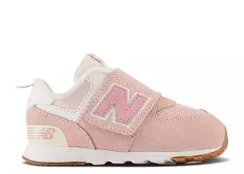 574 New-B Hook and Loop Toddler Sneakers - Crystal Pink/Hazy Rose