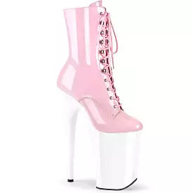 9 Inch Heel - Baby Pink Patent White - INFINITY-1020