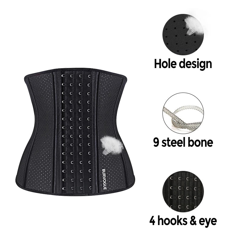 9 Steel Bone Latex Waist Trainer