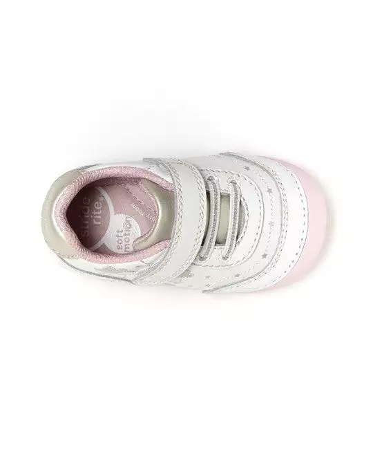 Adalyn Leather Sneaker - White/Pink