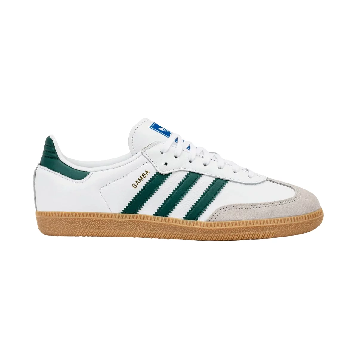 Adidas Samba OG Cloud White/Collegiate Green/Gum- Grade School Boy's Shoes