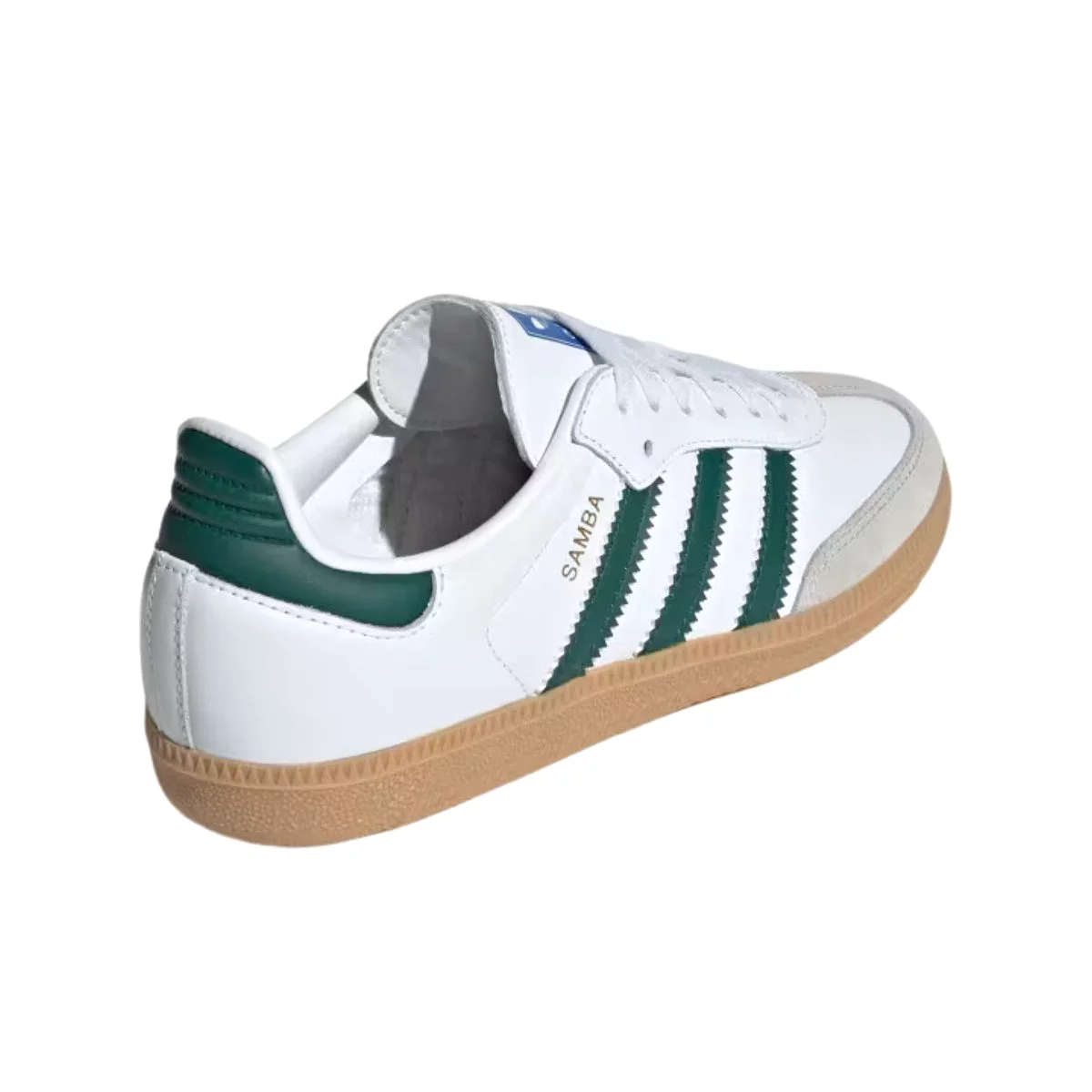 Adidas Samba OG Cloud White/Collegiate Green/Gum- Grade School Boy's Shoes