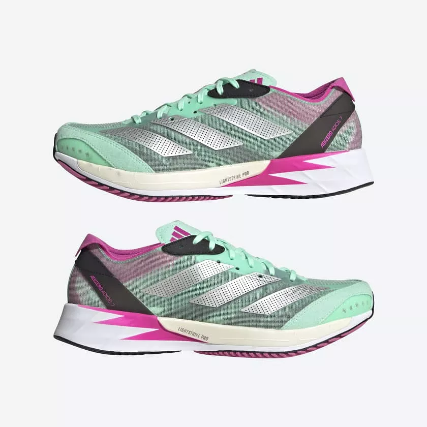 Adidas Women Running Shoes - Adizero Adios 7 - Pulse Mint/Silver Metallic/Core Black