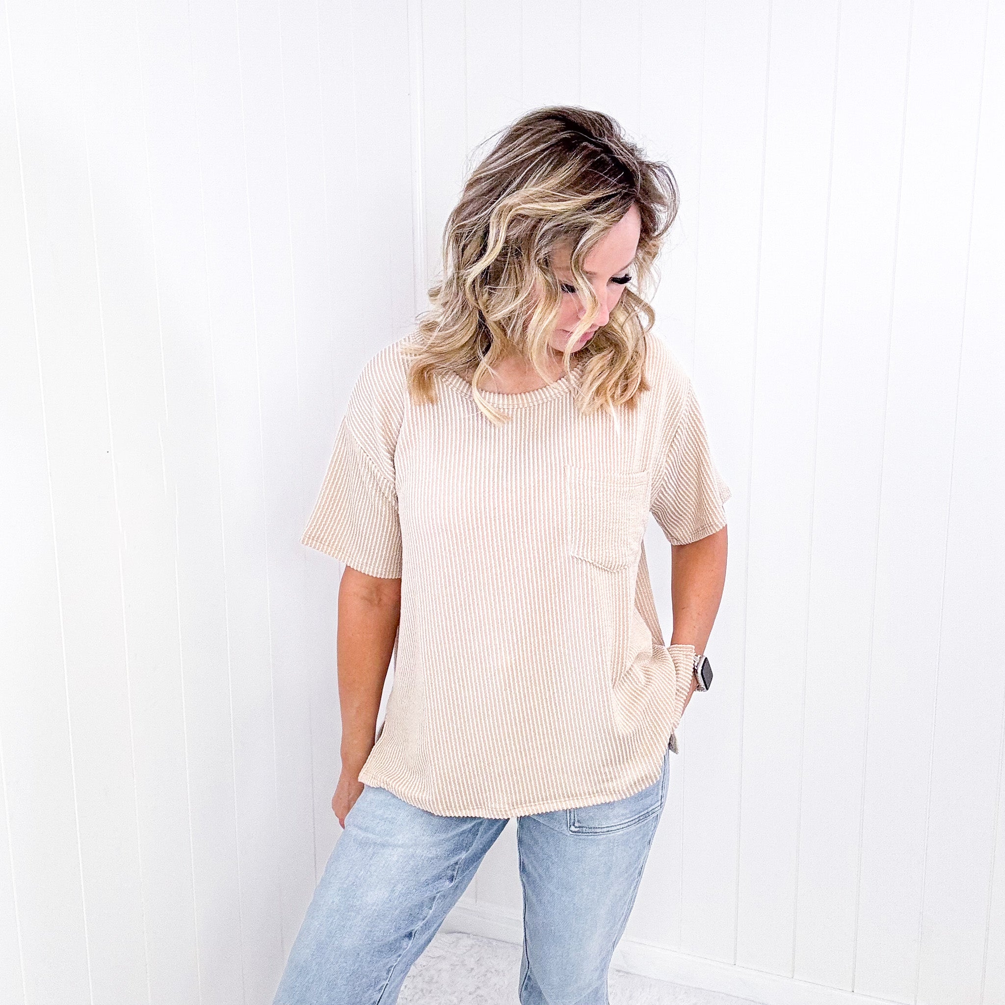 Andree Ribbed Textured Tunic in 3 Colors