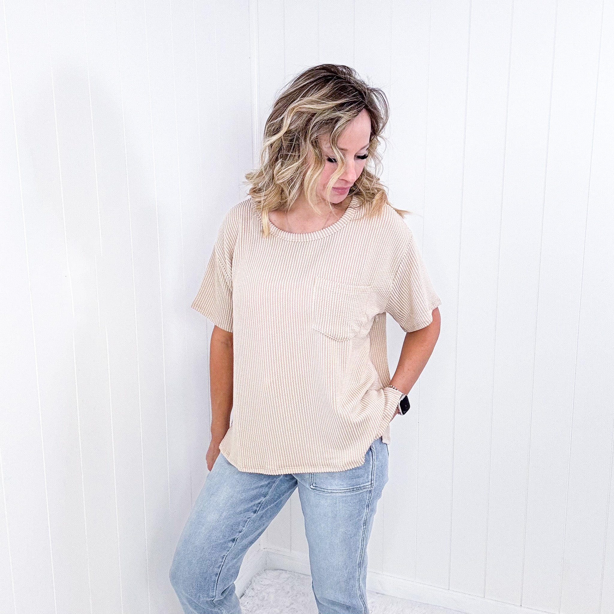 Andree Ribbed Textured Tunic in 3 Colors