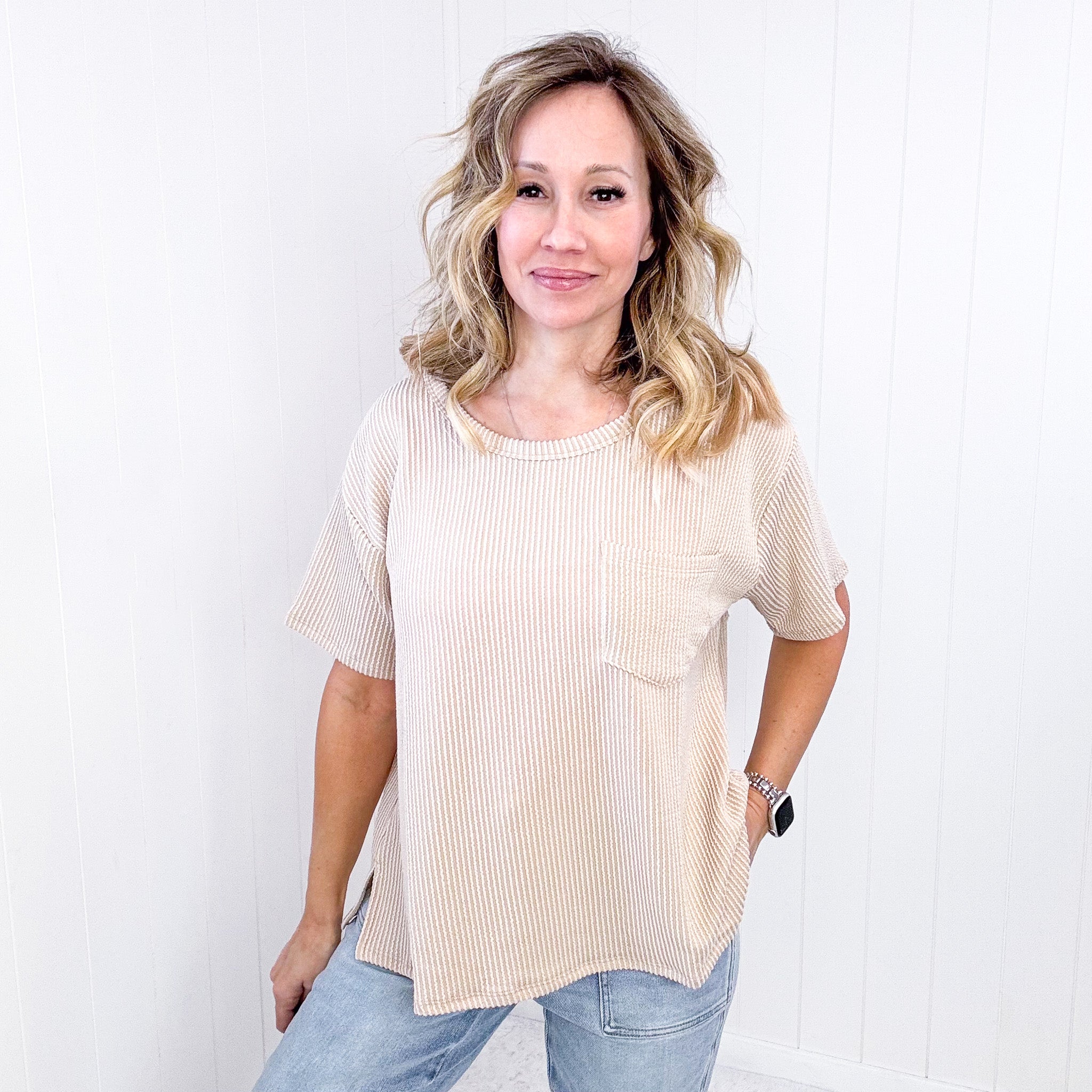 Andree Ribbed Textured Tunic in 3 Colors