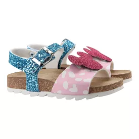 Aqua Minnie Sandals with Motif