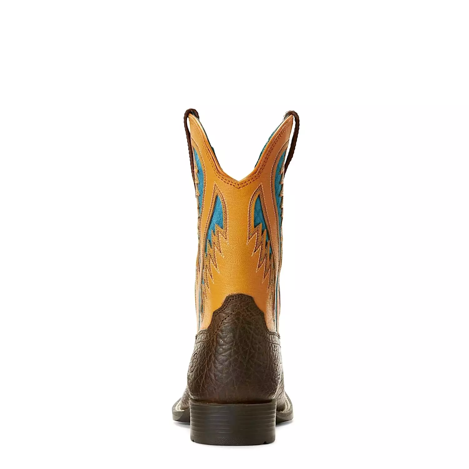 Ariat Quickdraw VentTEK Kids Western Boot - Chocolate/Orange