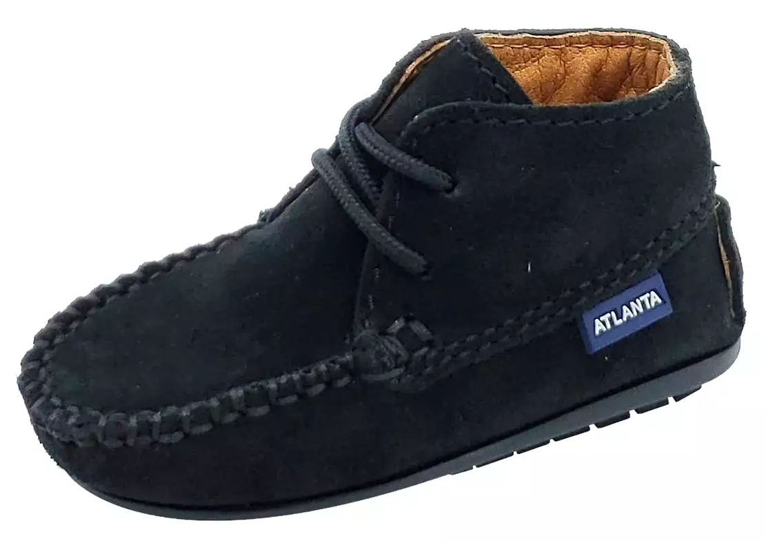 Atlanta Mocassin - Suede Booties for Girls and Boys - Black