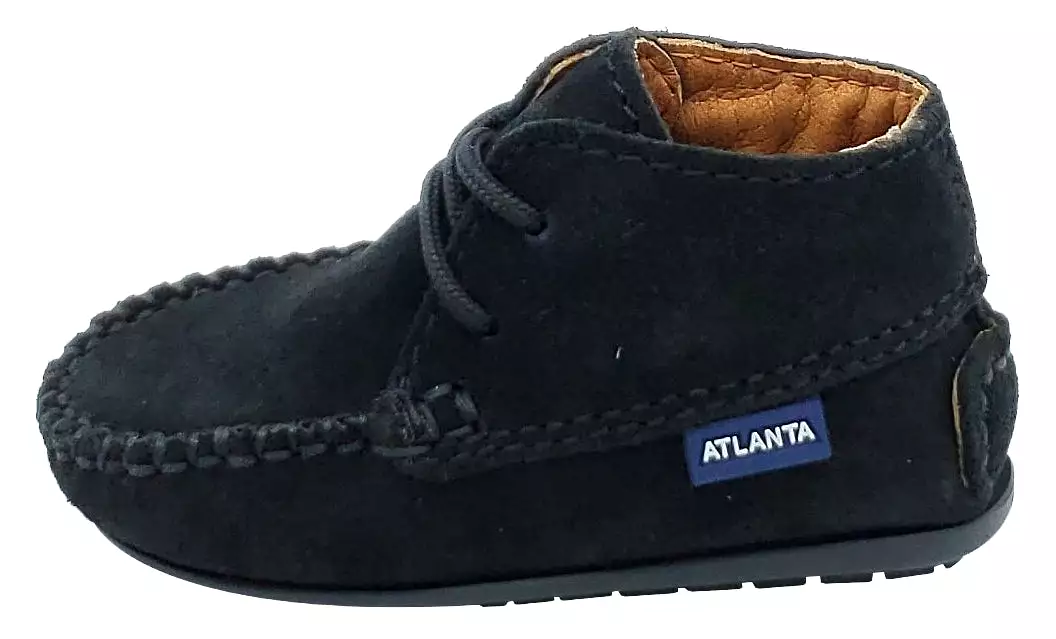 Atlanta Mocassin - Suede Booties for Girls and Boys - Black