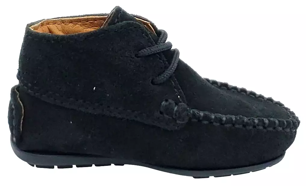 Atlanta Mocassin - Suede Booties for Girls and Boys - Black