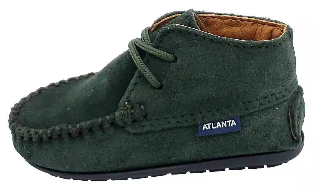 Atlanta Mocassin suede booties for girls and boys - Hunter Green