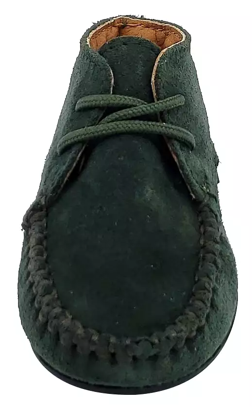 Atlanta Mocassin suede booties for girls and boys - Hunter Green