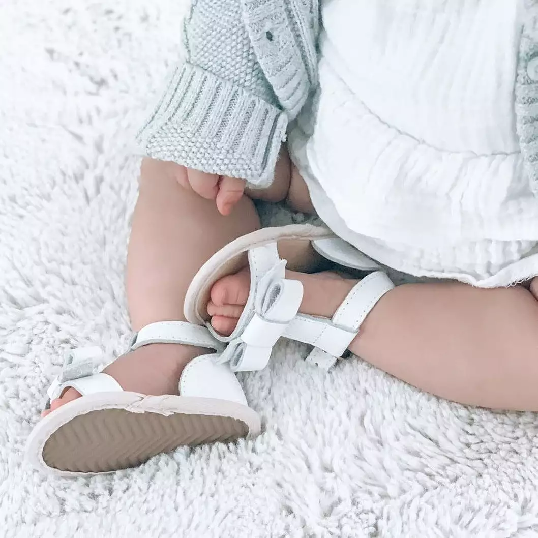 Baby and Kids White Summer Sandals - Maggie