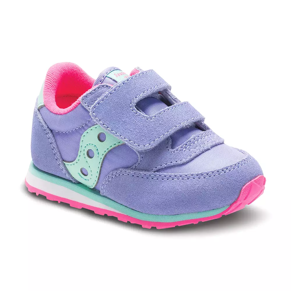 Baby Jazz Sneaker - Periwinkle Pink Teal - Hook & Loop