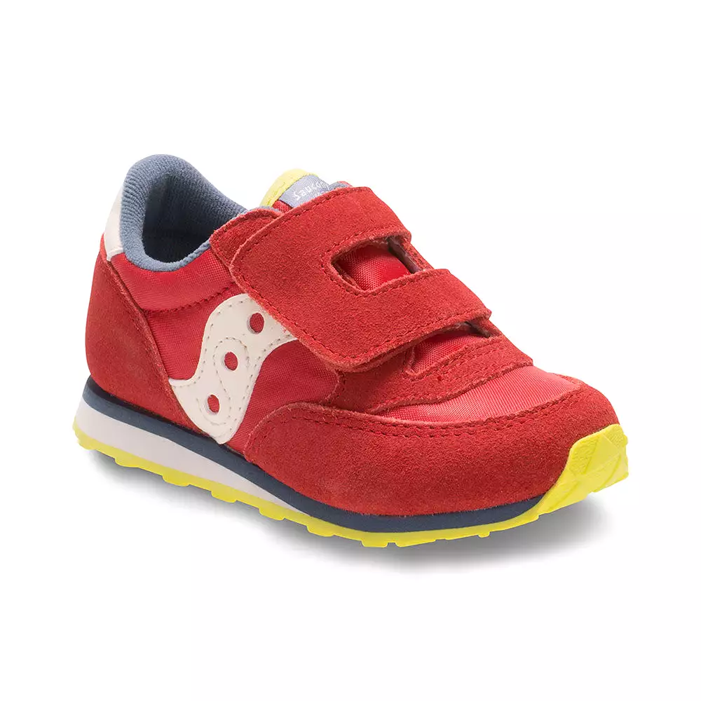 Baby Jazz Sneaker - Red, Blue, Lime - Hook & Loop (SEO friendly)