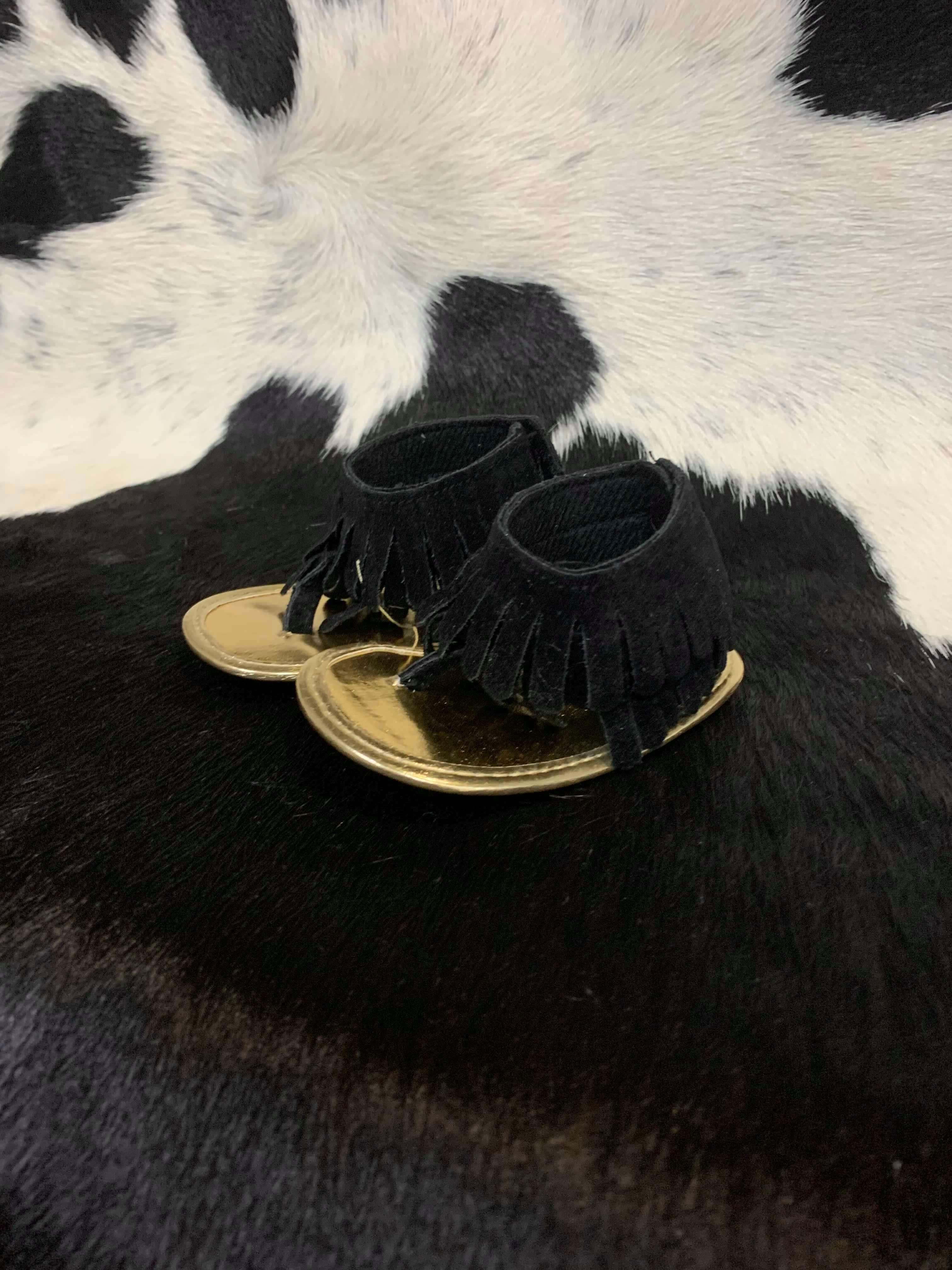 Baby Leather Tassel Sandals