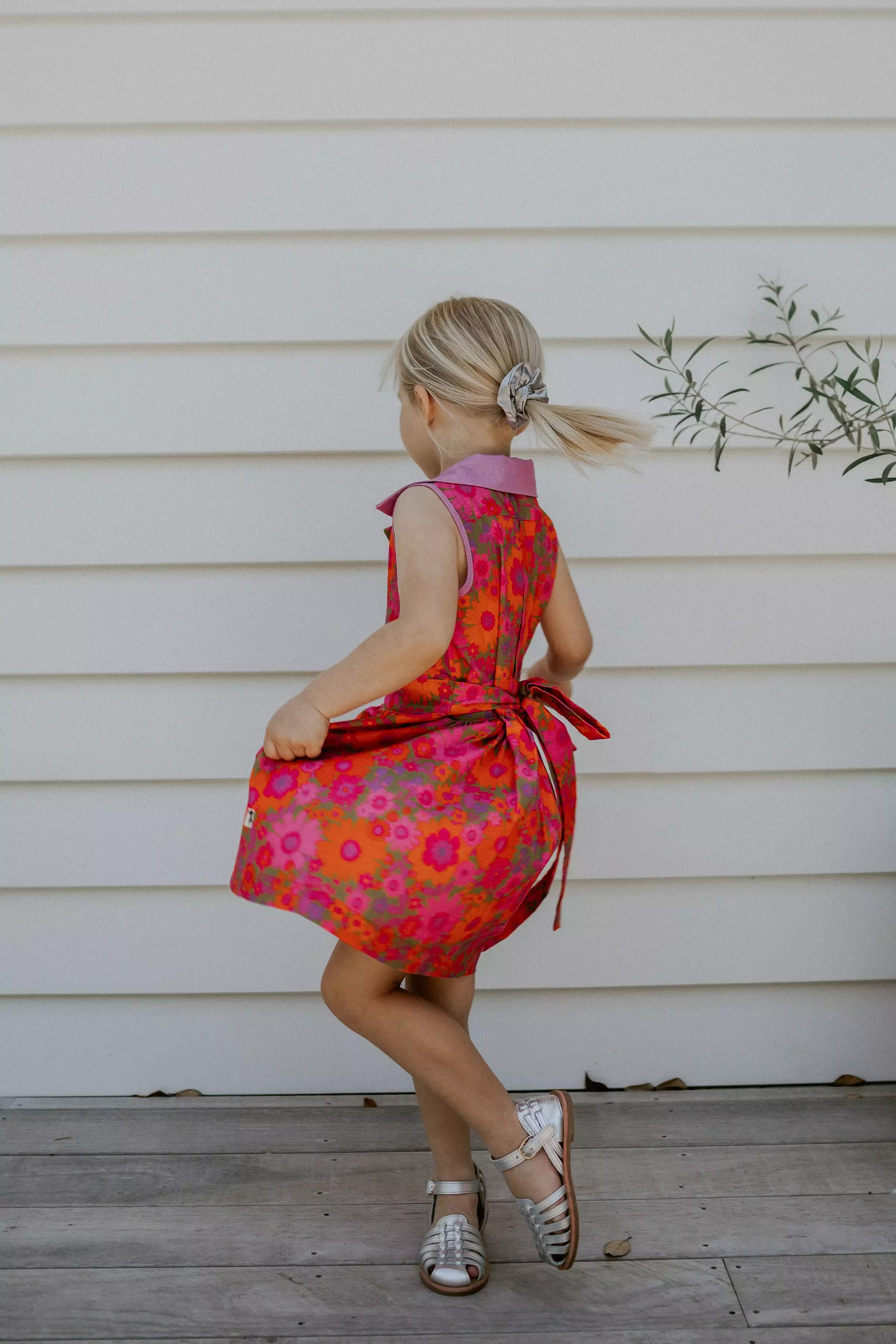 Baby, toddler, and girls summer sandals - Harper in silver